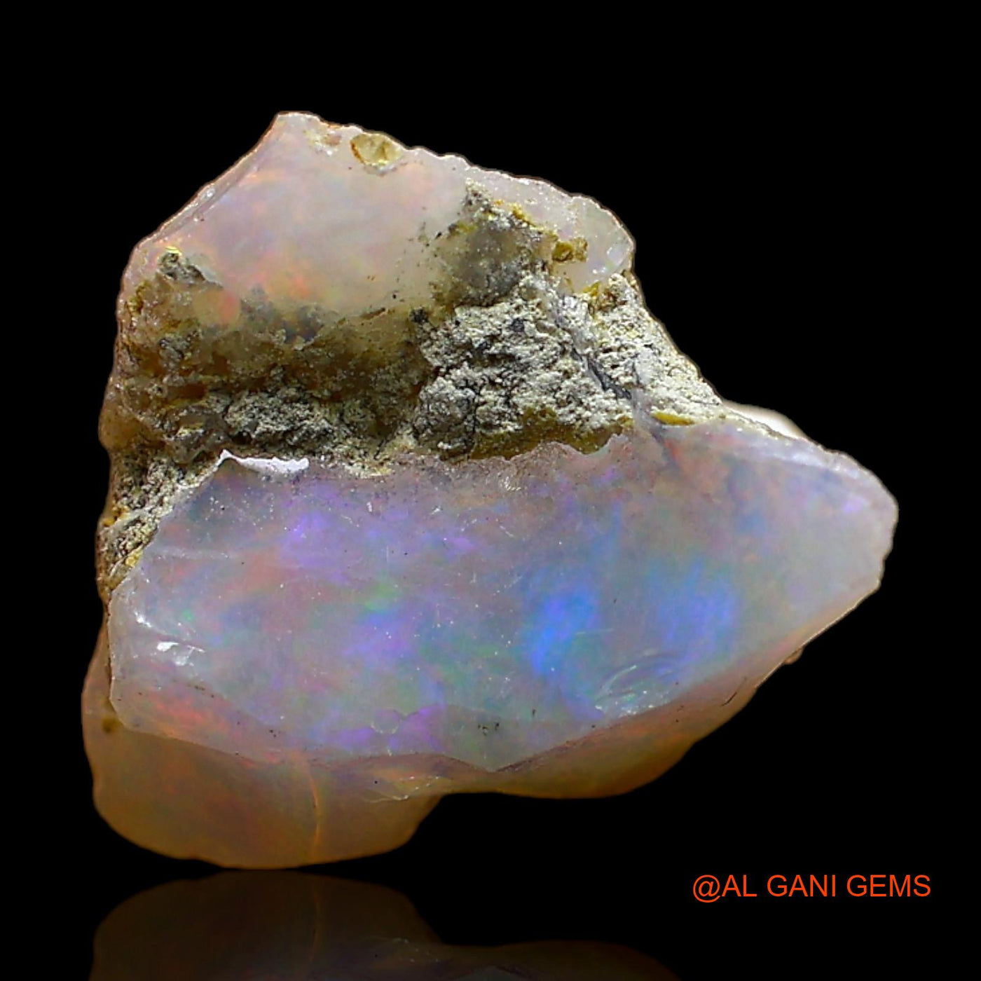 3.00 Cts Natural Ethiopian Fire Opal Loose Gemstone Fancy Rough 12x11x8 mm E-418