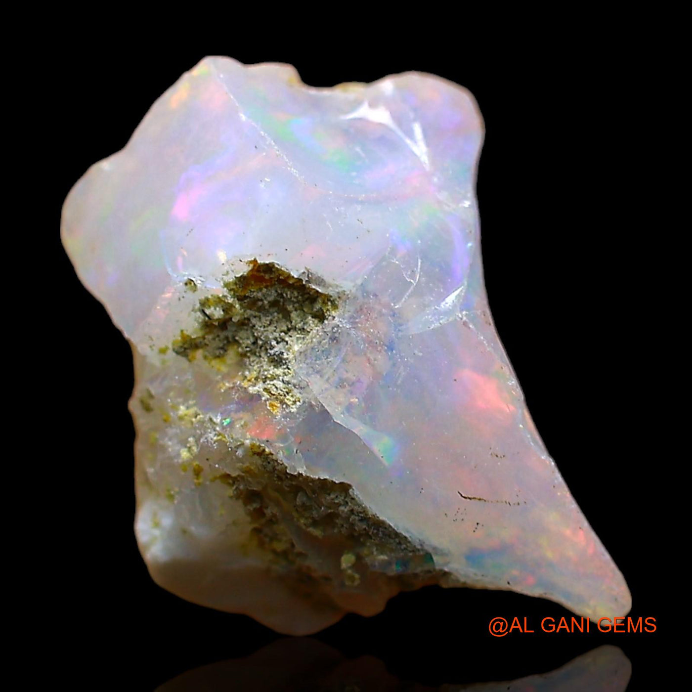 3.00 Cts Natural Ethiopian Fire Opal Loose Gemstone Fancy Rough 12x11x8 mm E-418