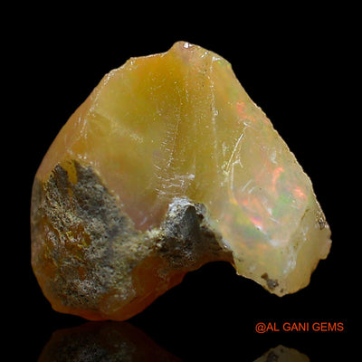 Natural Untreated Fire Opal Loose Gemstone Fancy Rough From Ethiopia 4.00 Cts 13x11x7 mm E-419