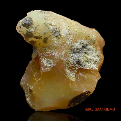 Natural Untreated Fire Opal Loose Gemstone Fancy Rough From Ethiopia 4.00 Cts 13x11x7 mm E-419