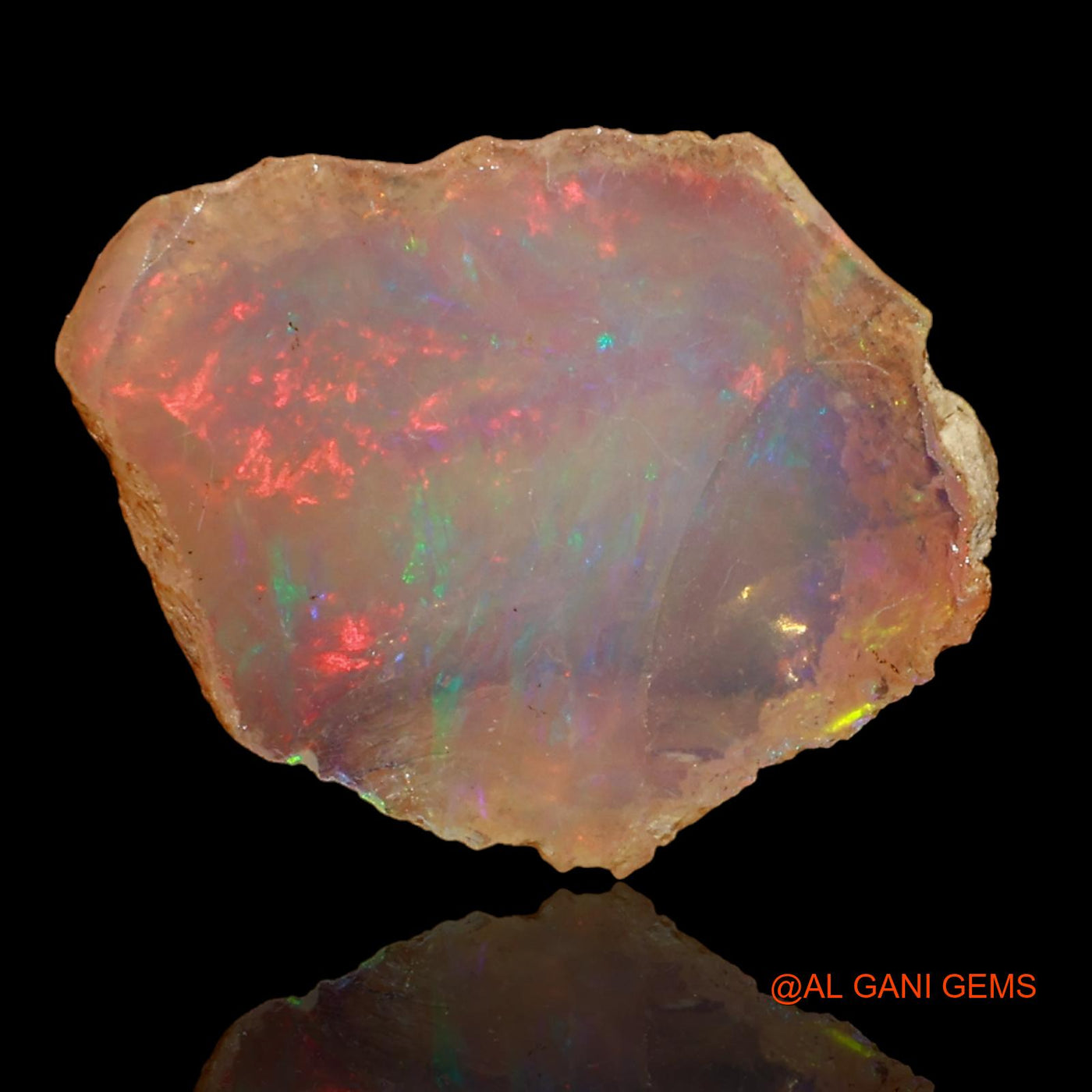 2.00 Cts Natural Ethiopian Fire Opal Loose Gemstone Fancy Rough 16x13x4 mm E-41