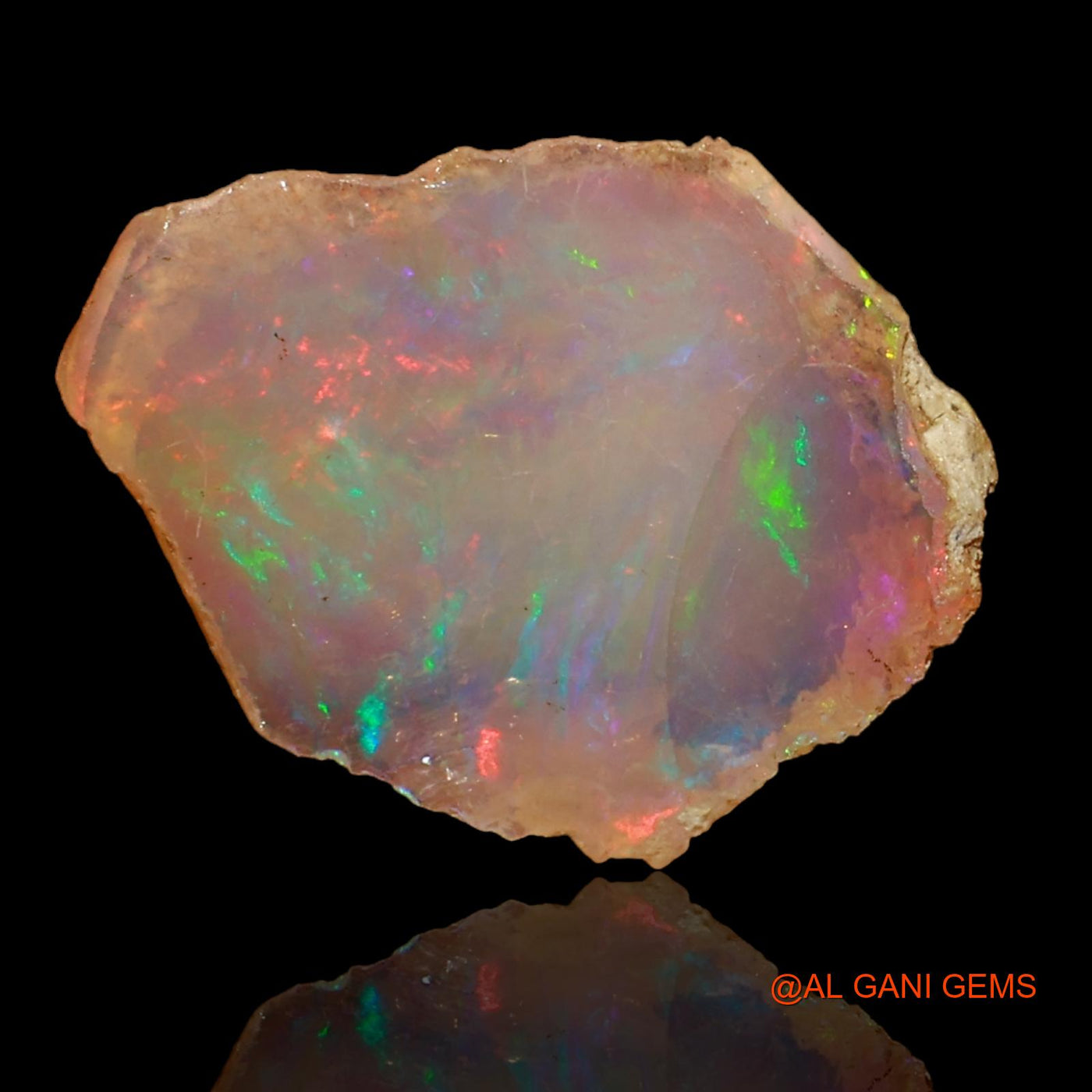 2.00 Cts Natural Ethiopian Fire Opal Loose Gemstone Fancy Rough 16x13x4 mm E-41