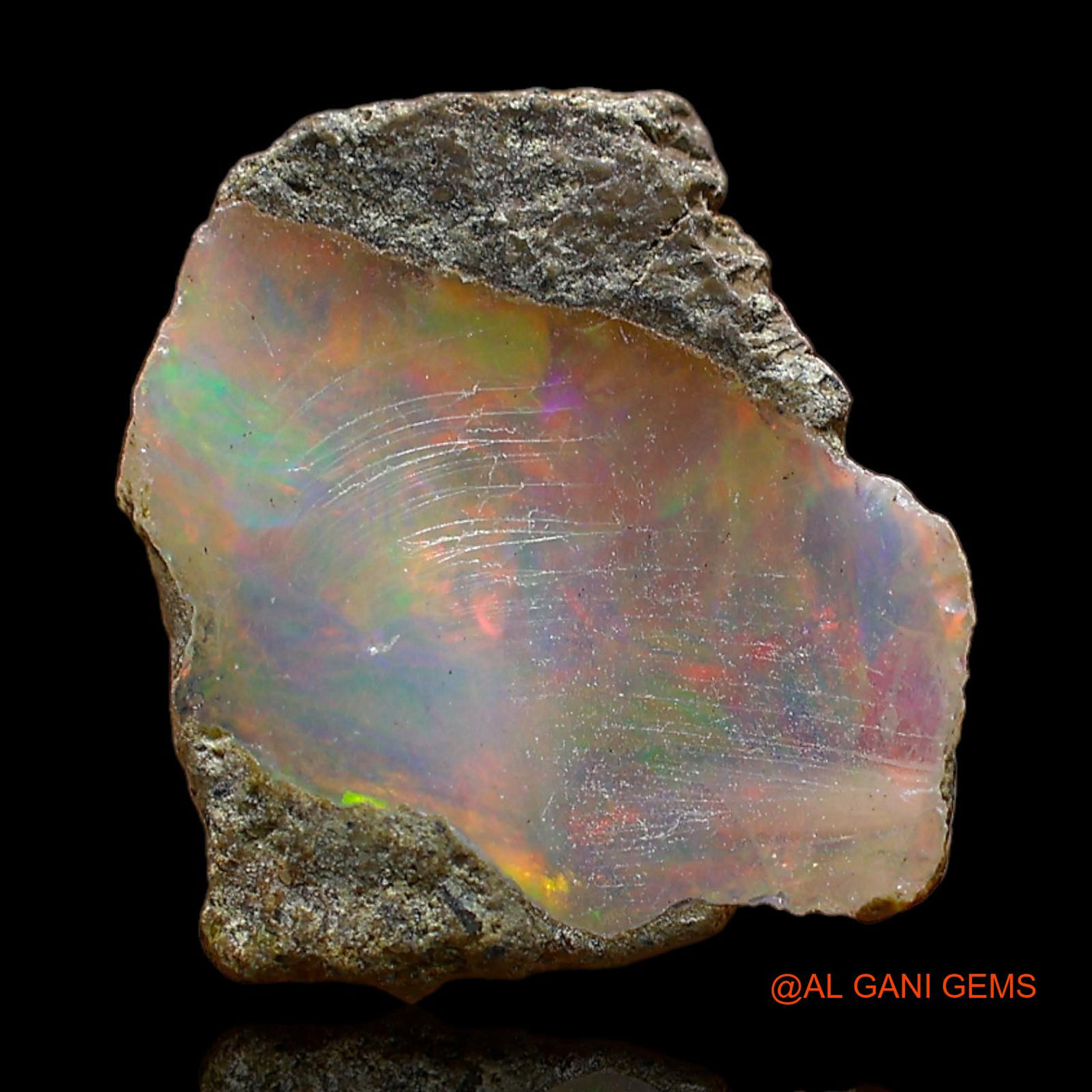 2.00 Cts Natural Ethiopian Fire Opal Loose Gemstone Fancy Rough 13x12x4 mm E-422