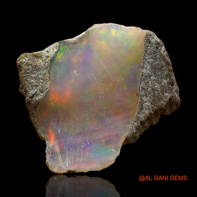 2.00 Cts Natural Ethiopian Fire Opal Loose Gemstone Fancy Rough 13x12x4 mm E-422