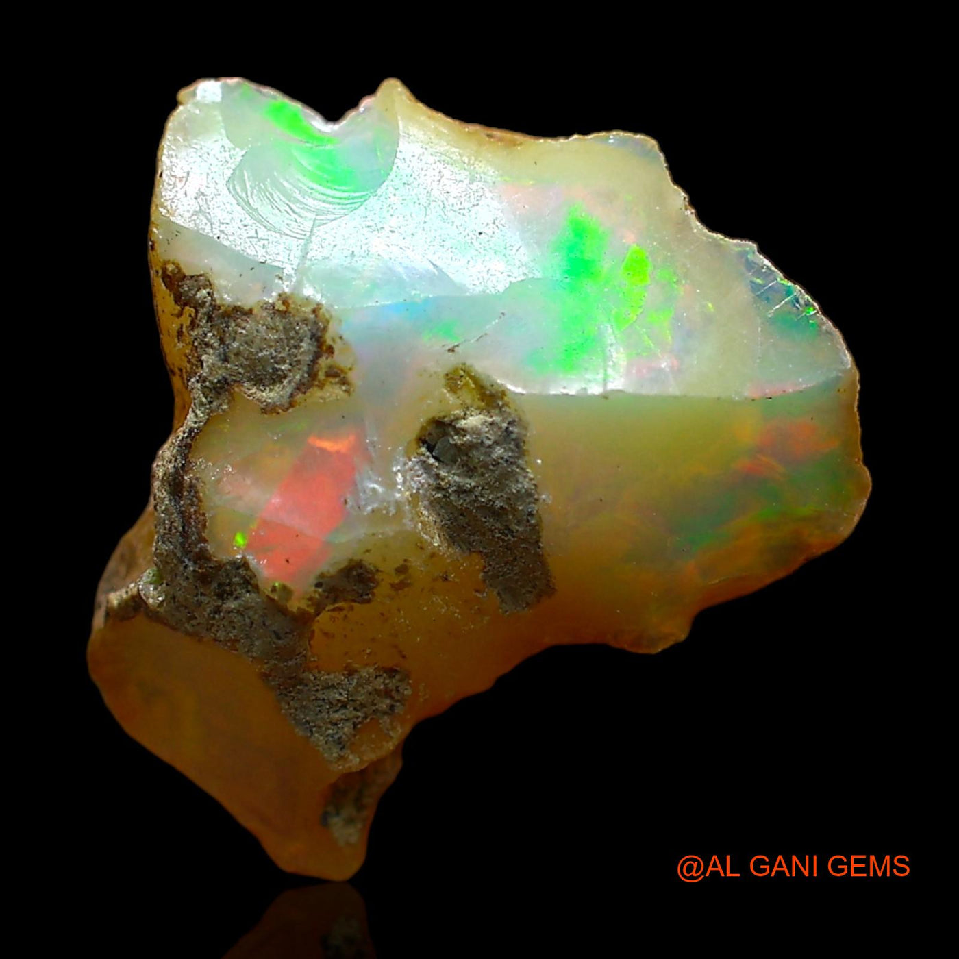 3.00 Cts Unheated Ethiopian Fire Opal Loose Gemstone Fancy Rough Natural 13x12x8 mm E-423