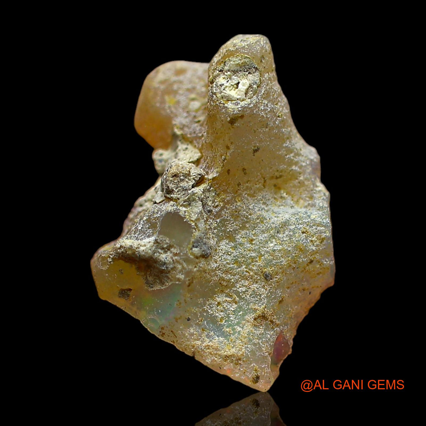 2.00 Cts Natural Ethiopian Fire Opal Loose Gemstone Fancy Rough 15x10x5 mm E-424