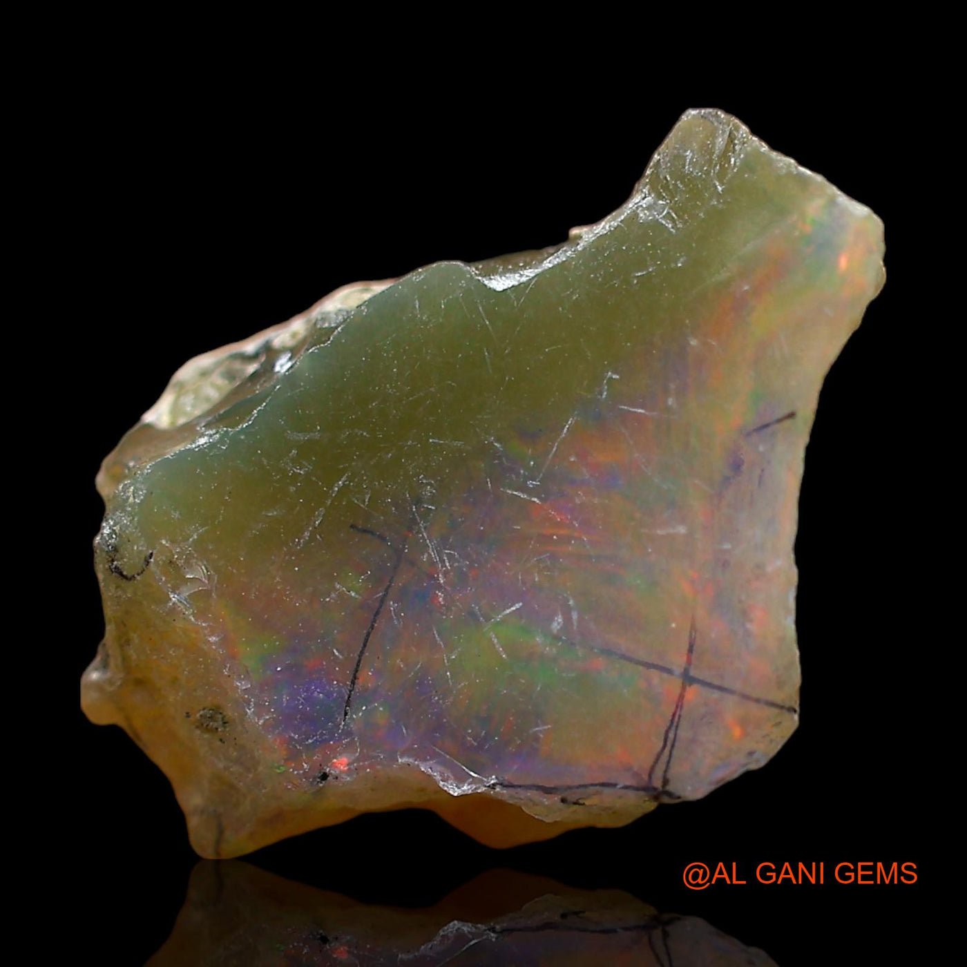 3.00 Cts Natural Ethiopian Fire Opal Loose Gemstone Fancy Rough 15x10x6 mm E-426