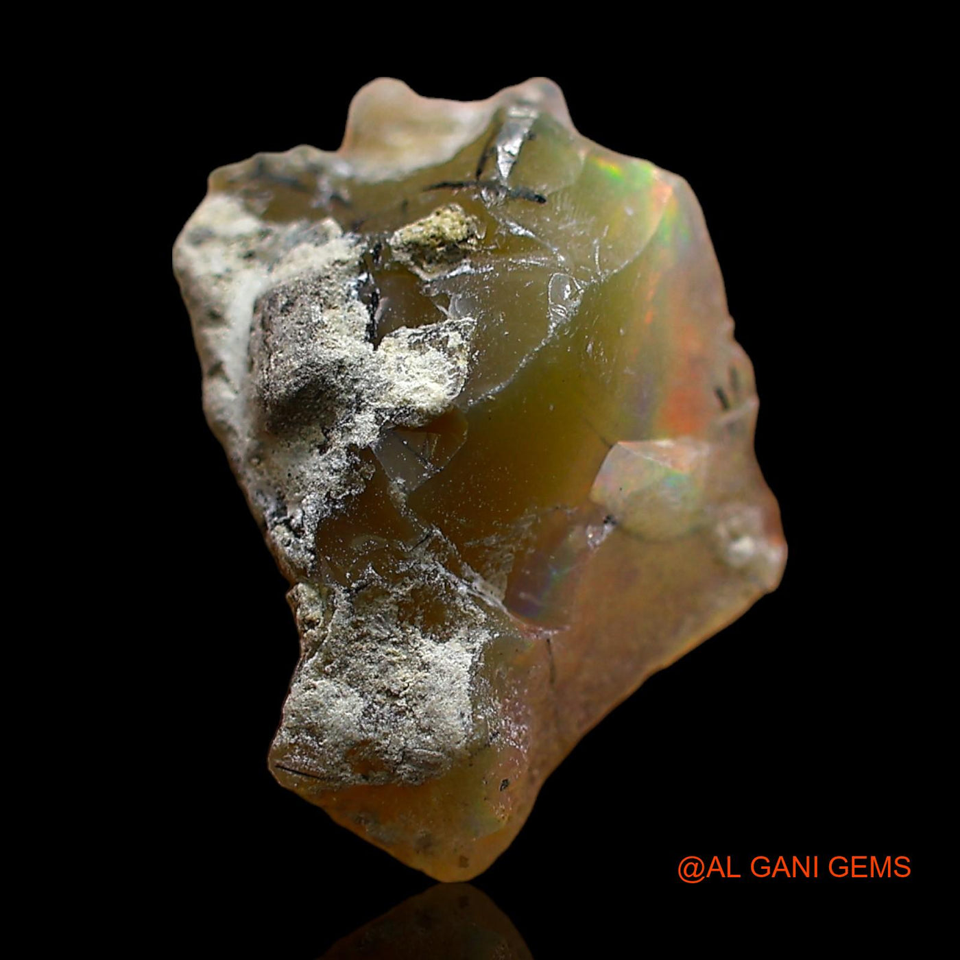 3.00 Cts Natural Ethiopian Fire Opal Loose Gemstone Fancy Rough 15x10x6 mm E-426