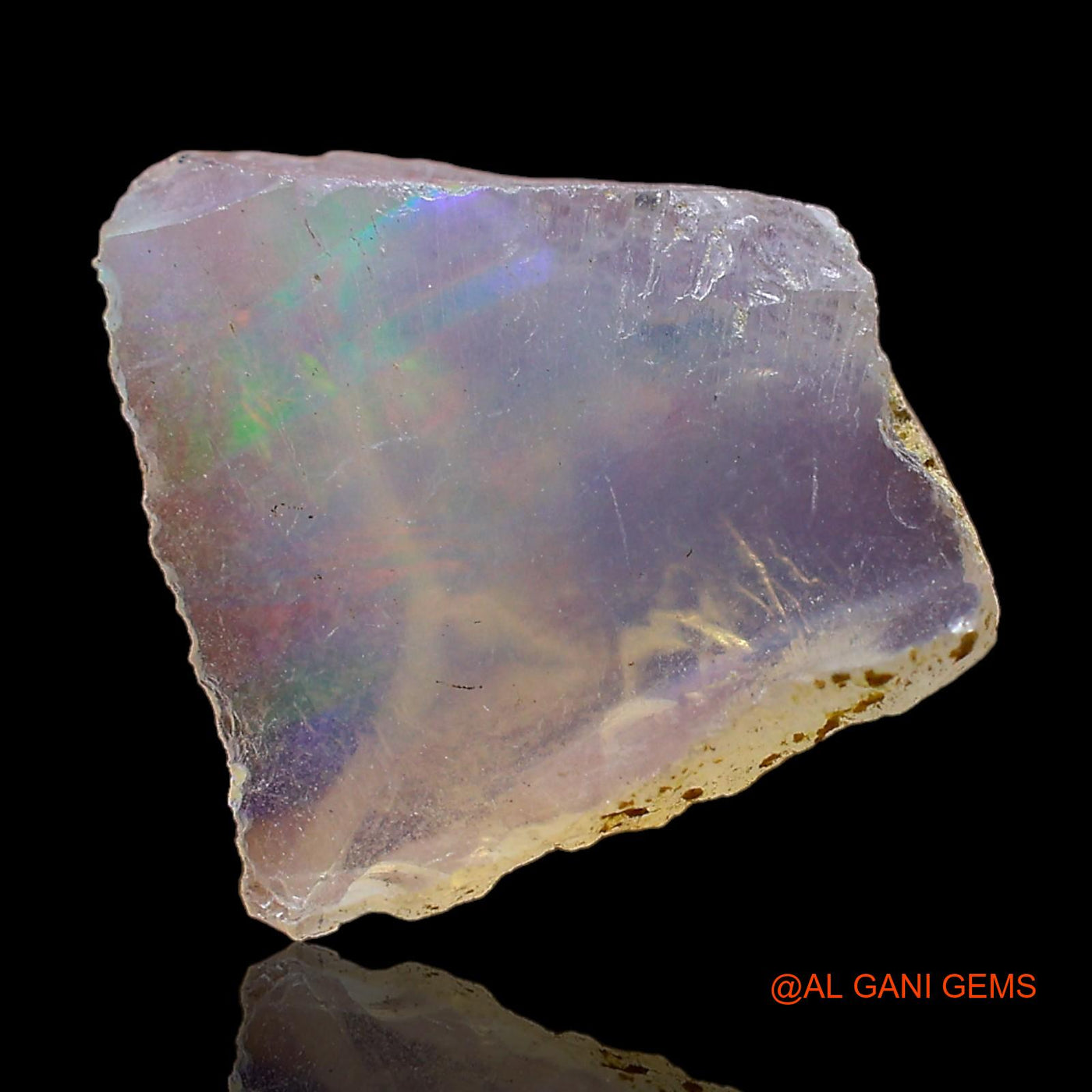 2.00 Cts Natural Ethiopian Fire Opal Loose Gemstone Fancy Rough 12x12x4 mm E-427