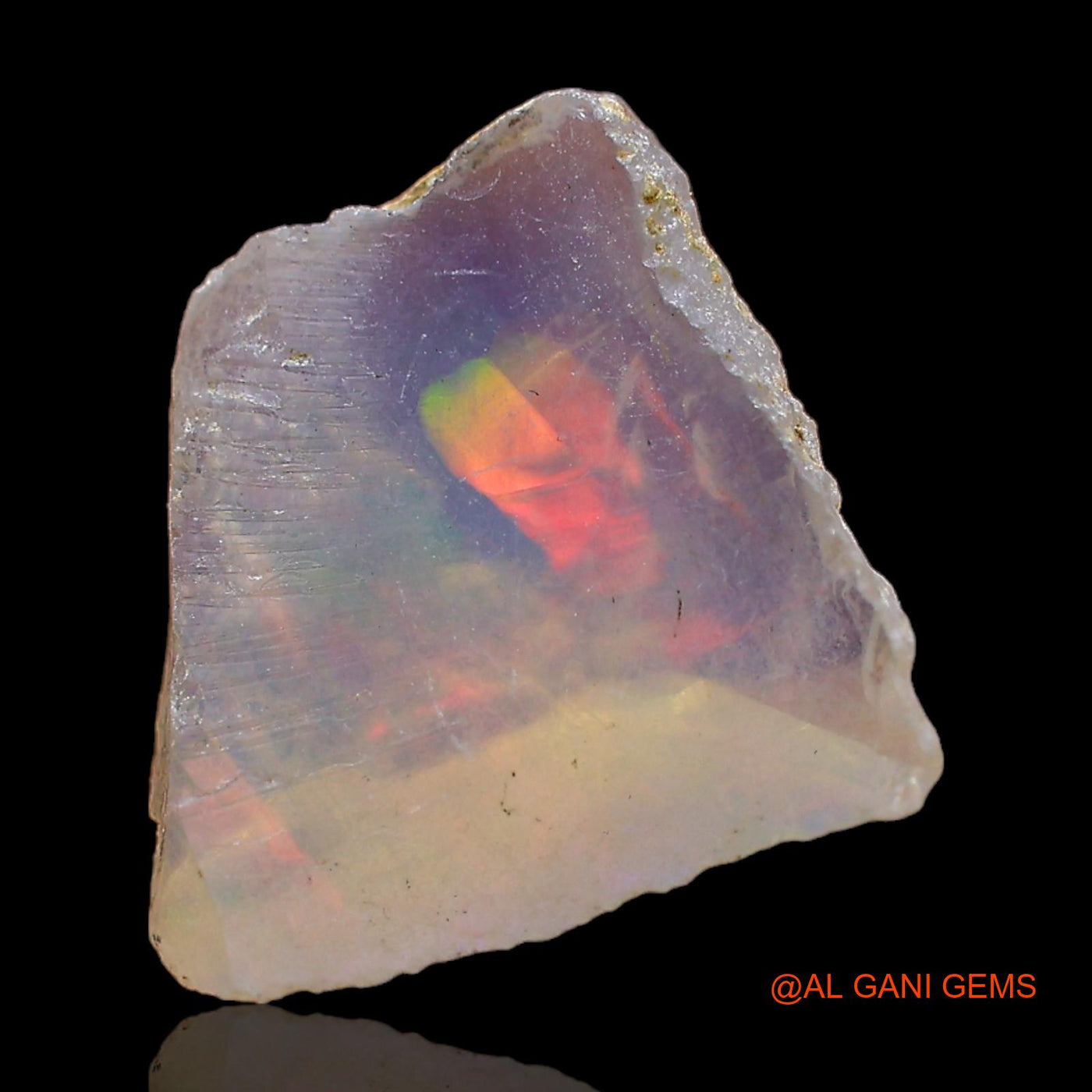2.00 Cts Natural Ethiopian Fire Opal Loose Gemstone Fancy Rough 12x12x4 mm E-427