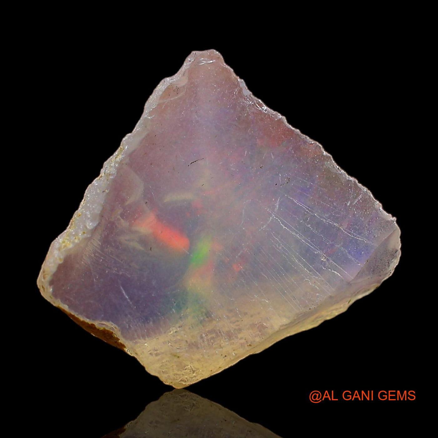 2.00 Cts Natural Ethiopian Fire Opal Loose Gemstone Fancy Rough 12x12x4 mm E-427