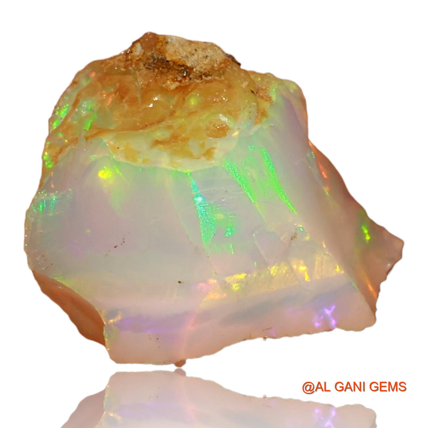 Natural Untreated Fire Opal Loose Gemstone Fancy Rough From Ethiopia 5.00 Cts 14x12x9 mm E-42