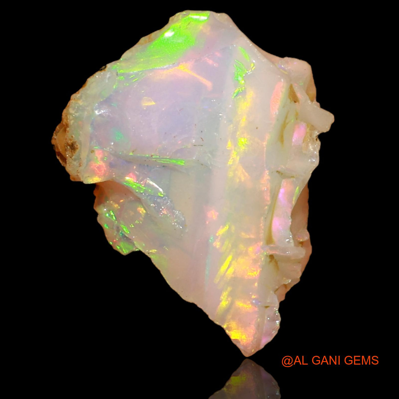 Natural Untreated Fire Opal Loose Gemstone Fancy Rough From Ethiopia 5.00 Cts 14x12x9 mm E-42