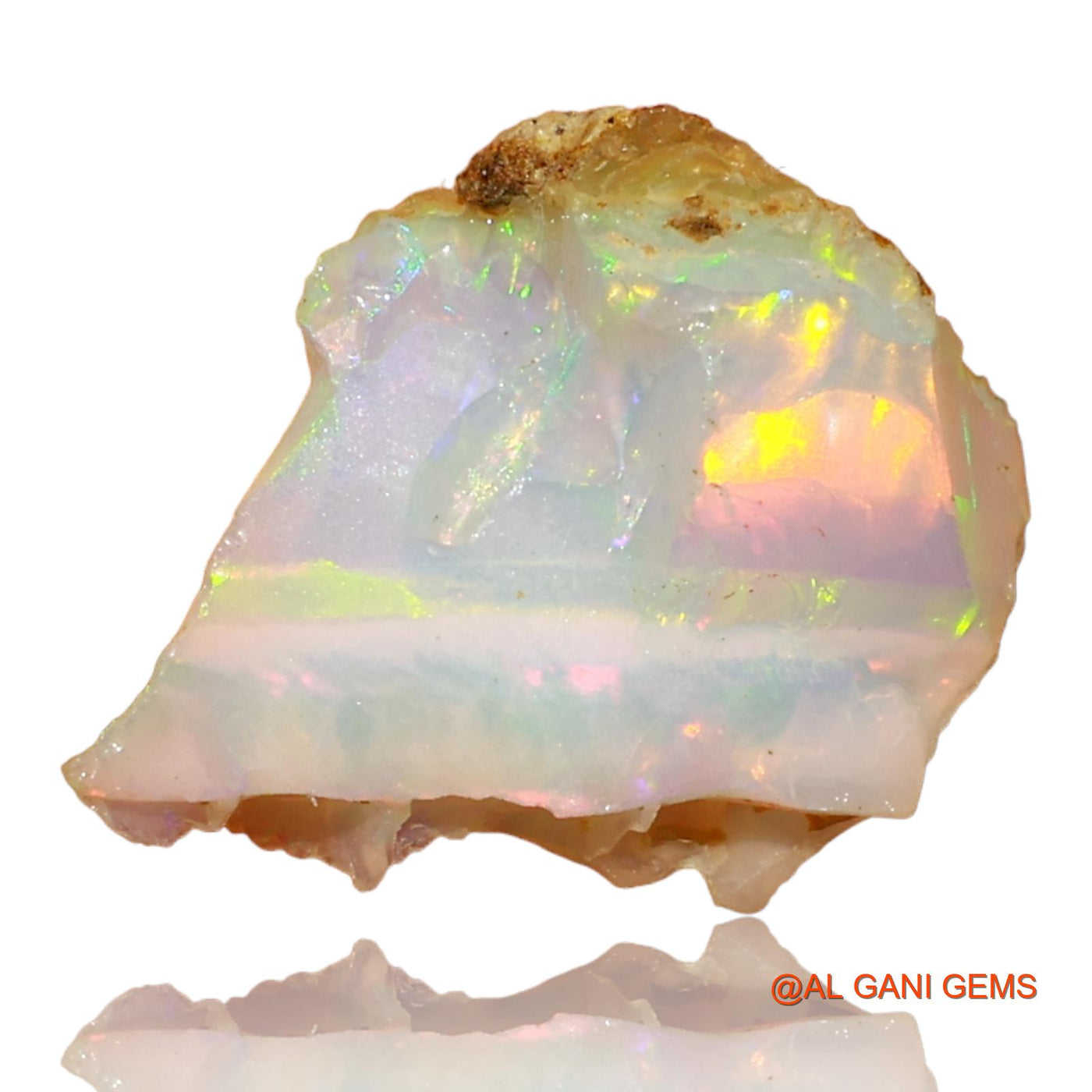 Natural Untreated Fire Opal Loose Gemstone Fancy Rough From Ethiopia 5.00 Cts 14x12x9 mm E-42