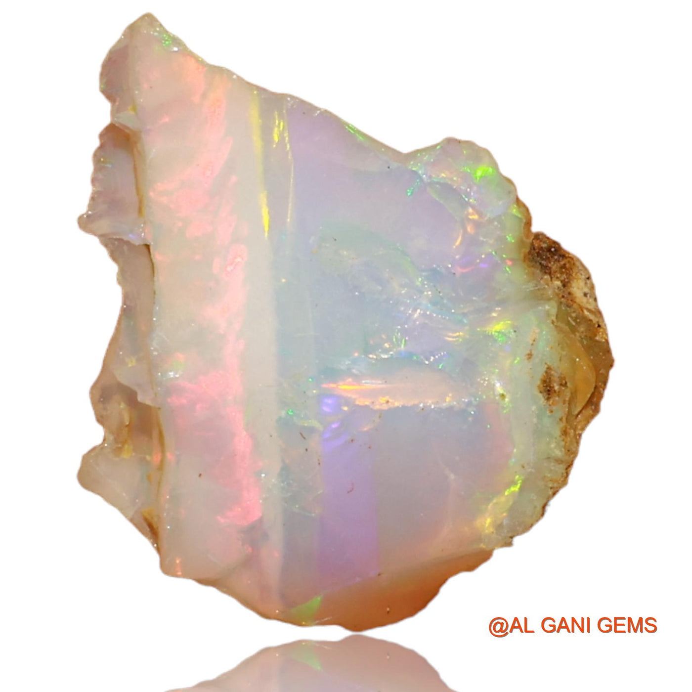 Natural Untreated Fire Opal Loose Gemstone Fancy Rough From Ethiopia 5.00 Cts 14x12x9 mm E-42