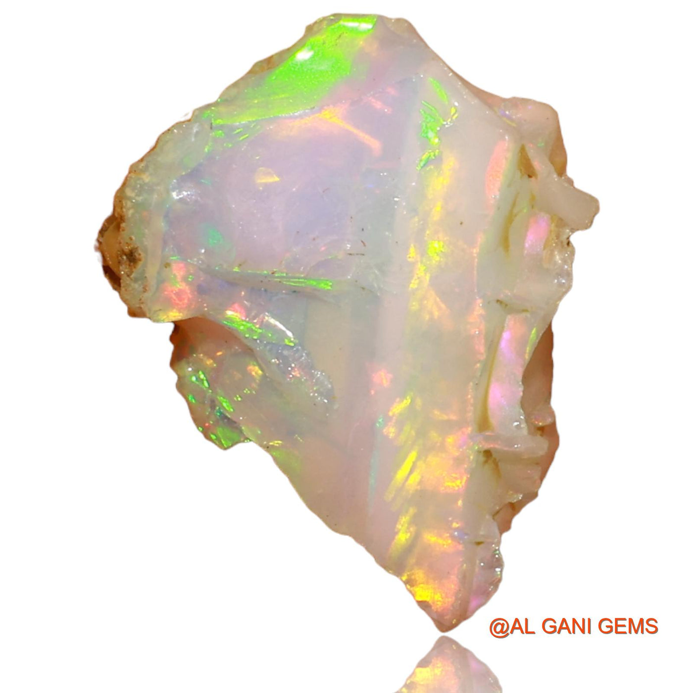 Natural Untreated Fire Opal Loose Gemstone Fancy Rough From Ethiopia 5.00 Cts 14x12x9 mm E-42