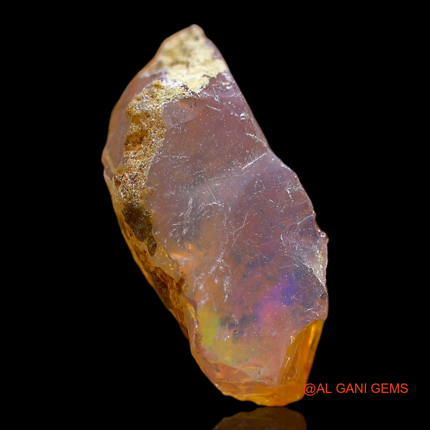 3.00 Cts Unheated Ethiopian Fire Opal Loose Gemstone Fancy Rough Natural 15x7x7 mm E-430