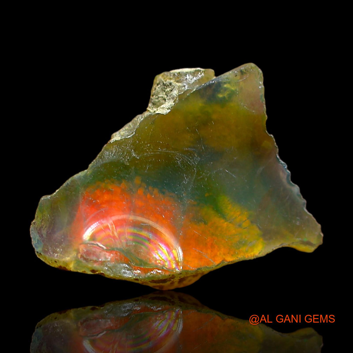 2.00 Cts Unheated Ethiopian Fire Opal Loose Gemstone Fancy Rough Natural 14x11x4 mm E-431