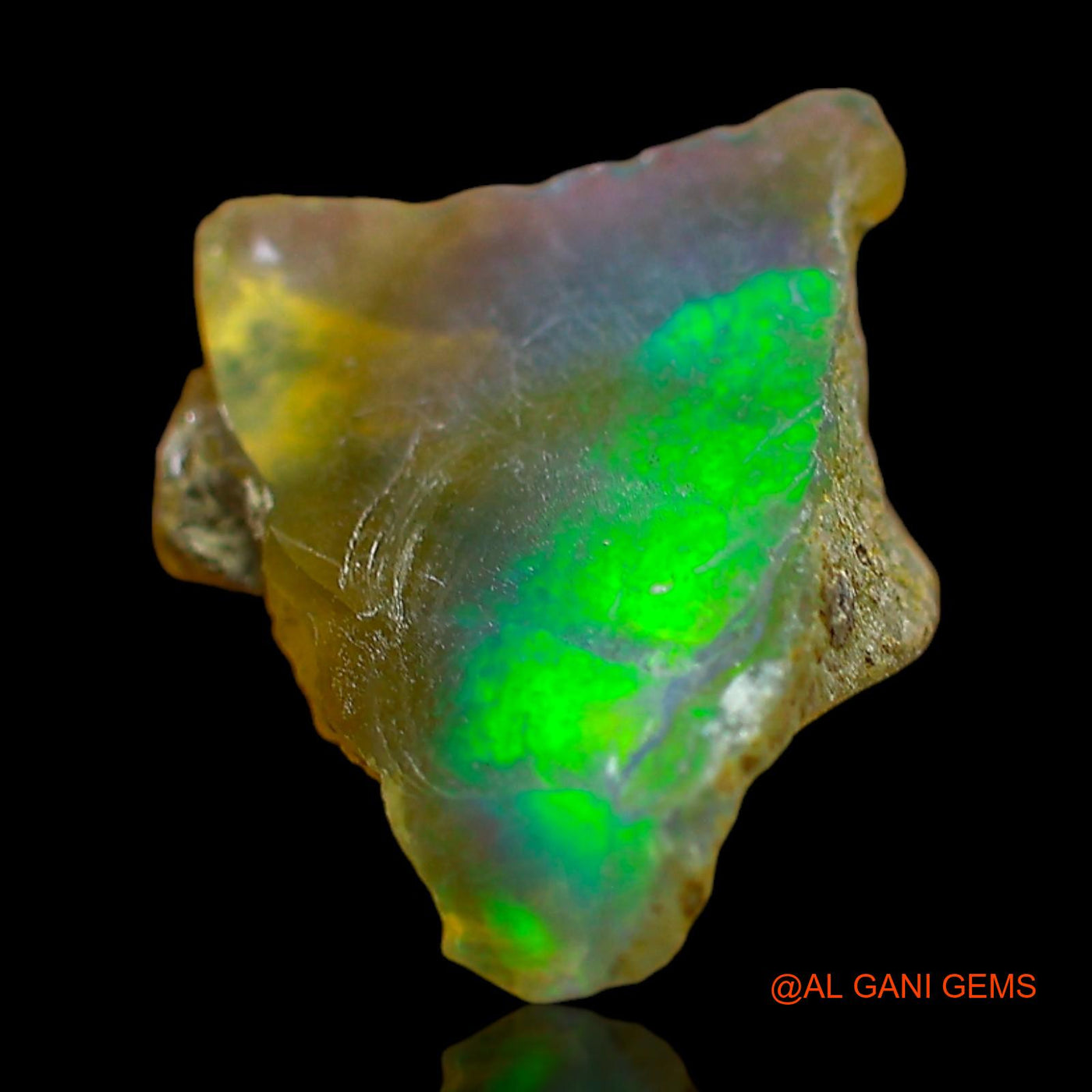 2.00 Cts Unheated Ethiopian Fire Opal Loose Gemstone Fancy Rough Natural 14x11x4 mm E-431