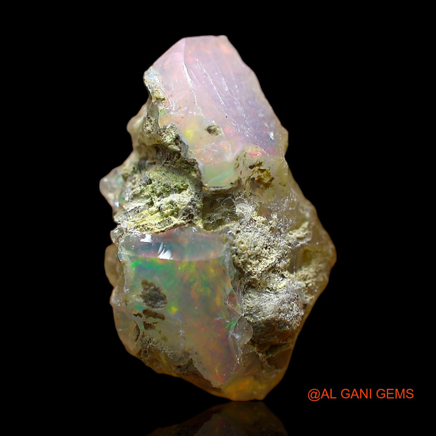4.00 Cts Unheated Ethiopian Fire Opal Loose Gemstone Fancy Rough Natural 15x9x7 mm E-432