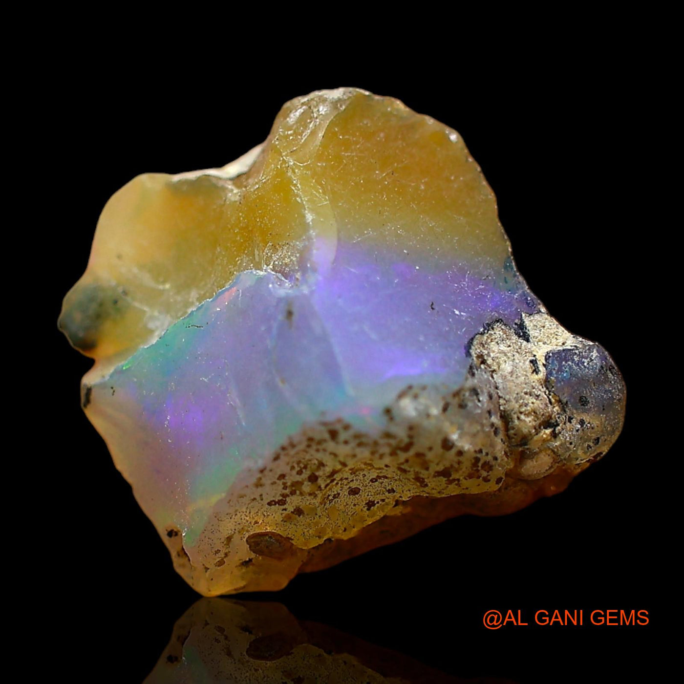 Natural Untreated Fire Opal Loose Gemstone Fancy Rough From Ethiopia 4.00 Cts 11x9x8 mm E-433