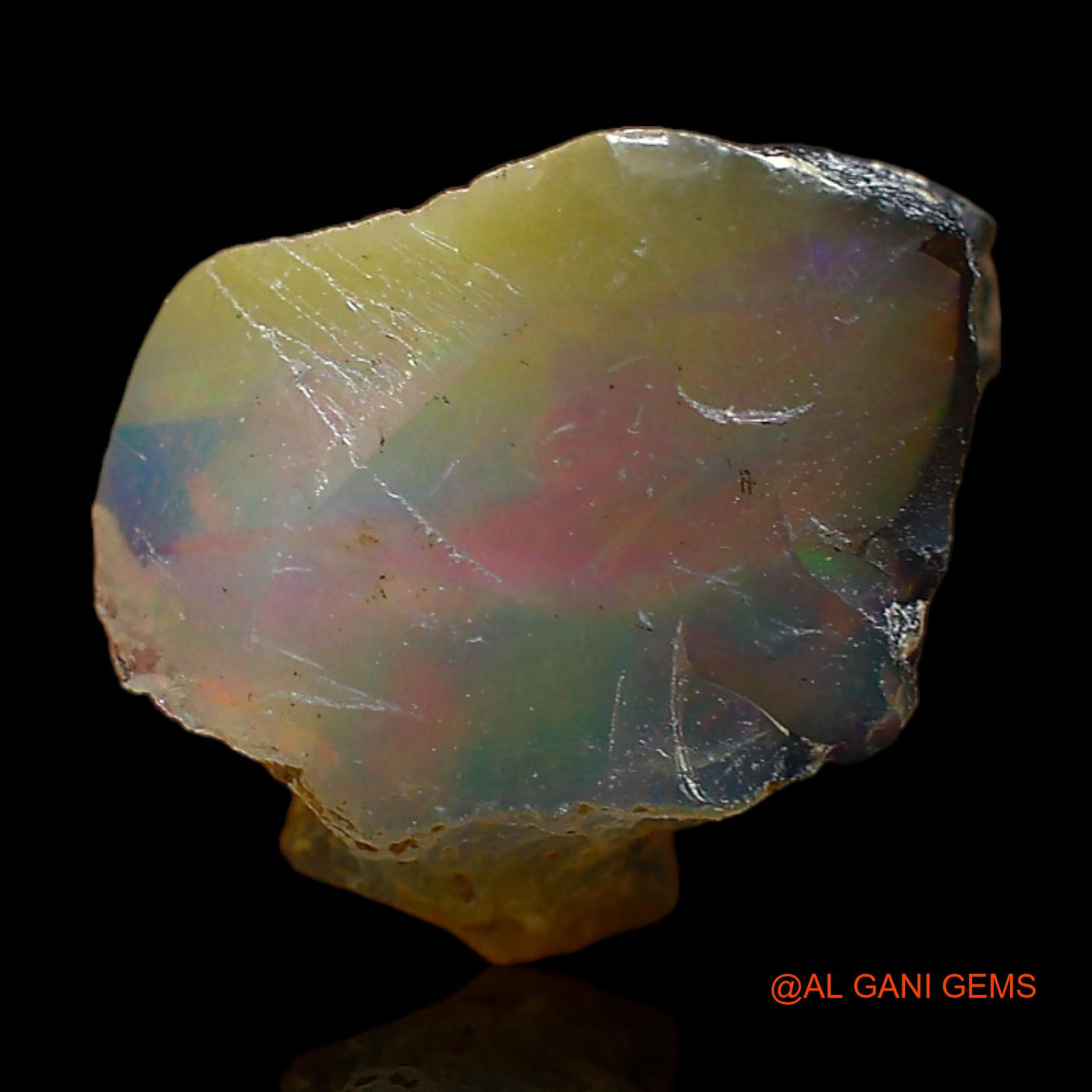 5.00 Cts Natural Ethiopian Fire Opal Loose Gemstone Fancy Rough 12x11x11 mm E-434