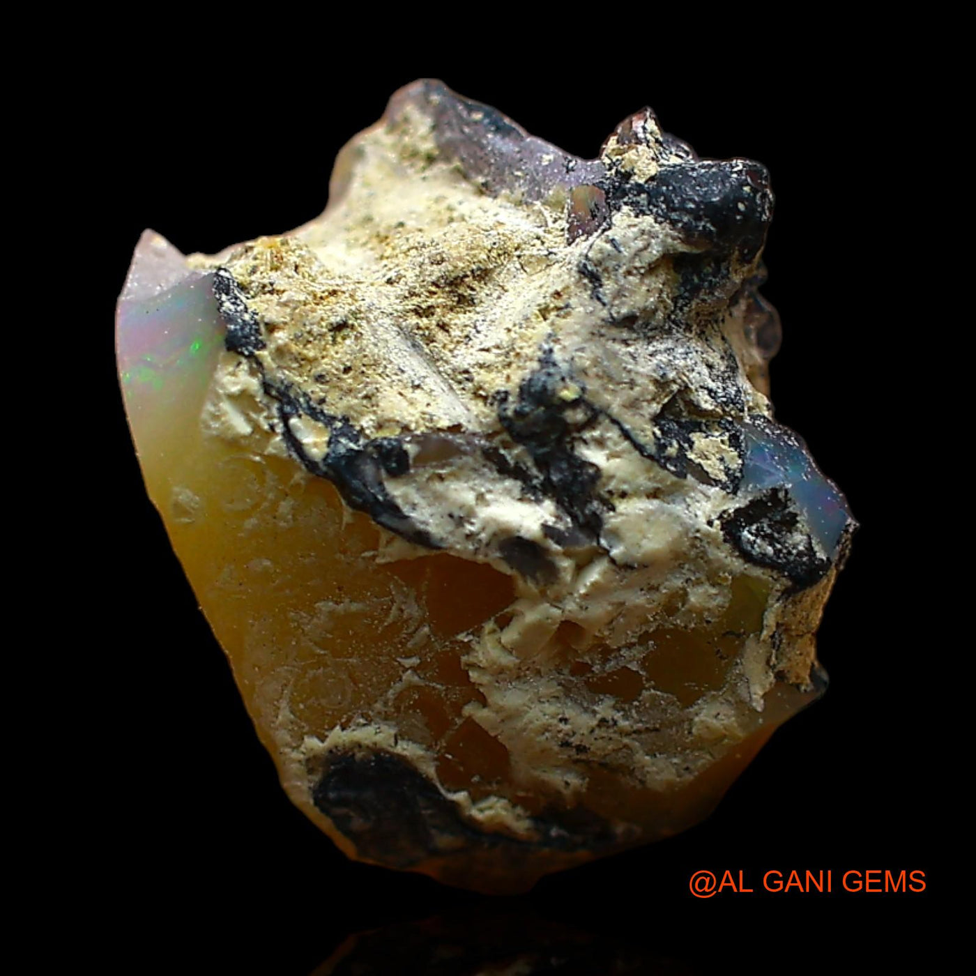 5.00 Cts Natural Ethiopian Fire Opal Loose Gemstone Fancy Rough 12x11x11 mm E-434