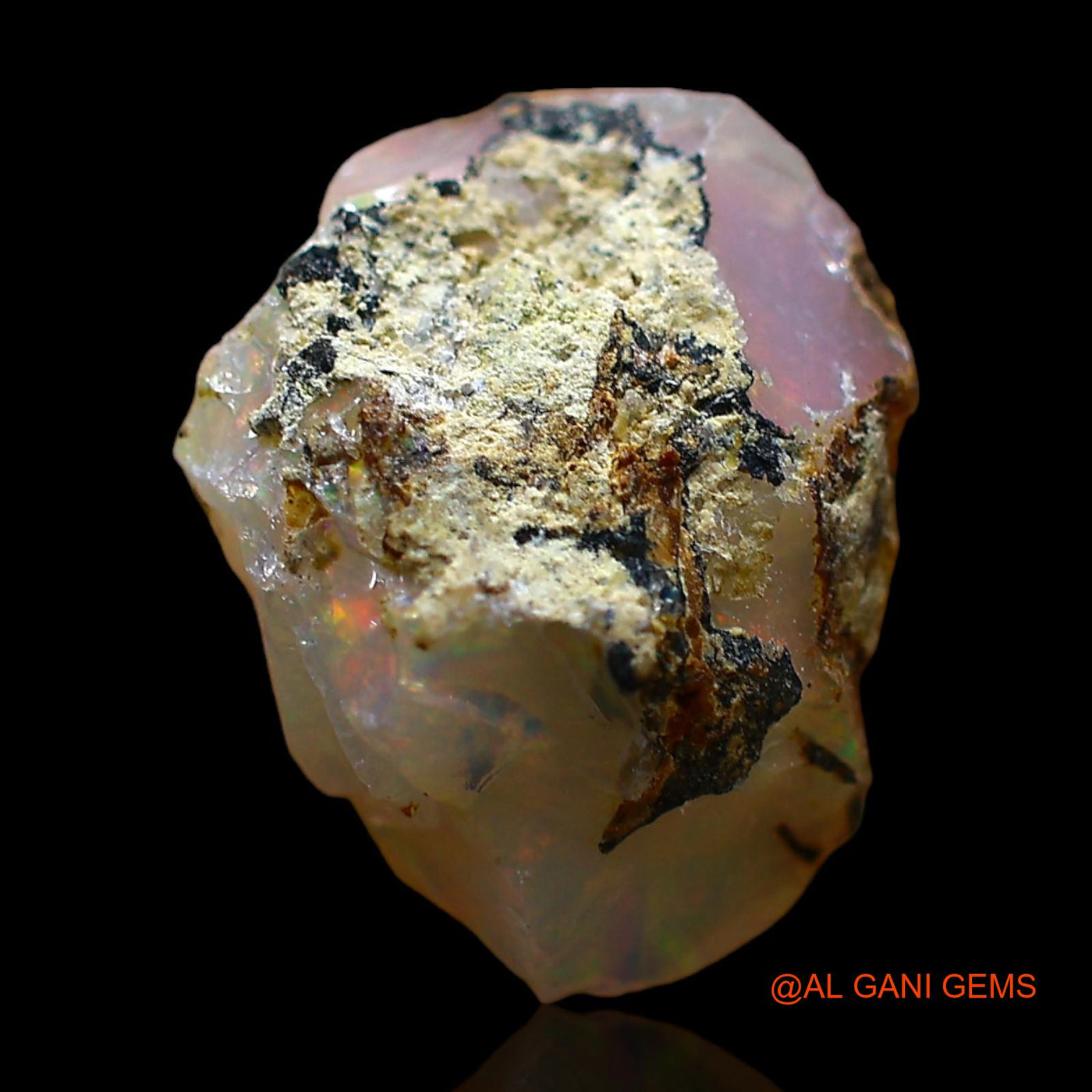4.00 Cts Natural Ethiopian Fire Opal Loose Gemstone Fancy Rough 13x11x7 mm E-436