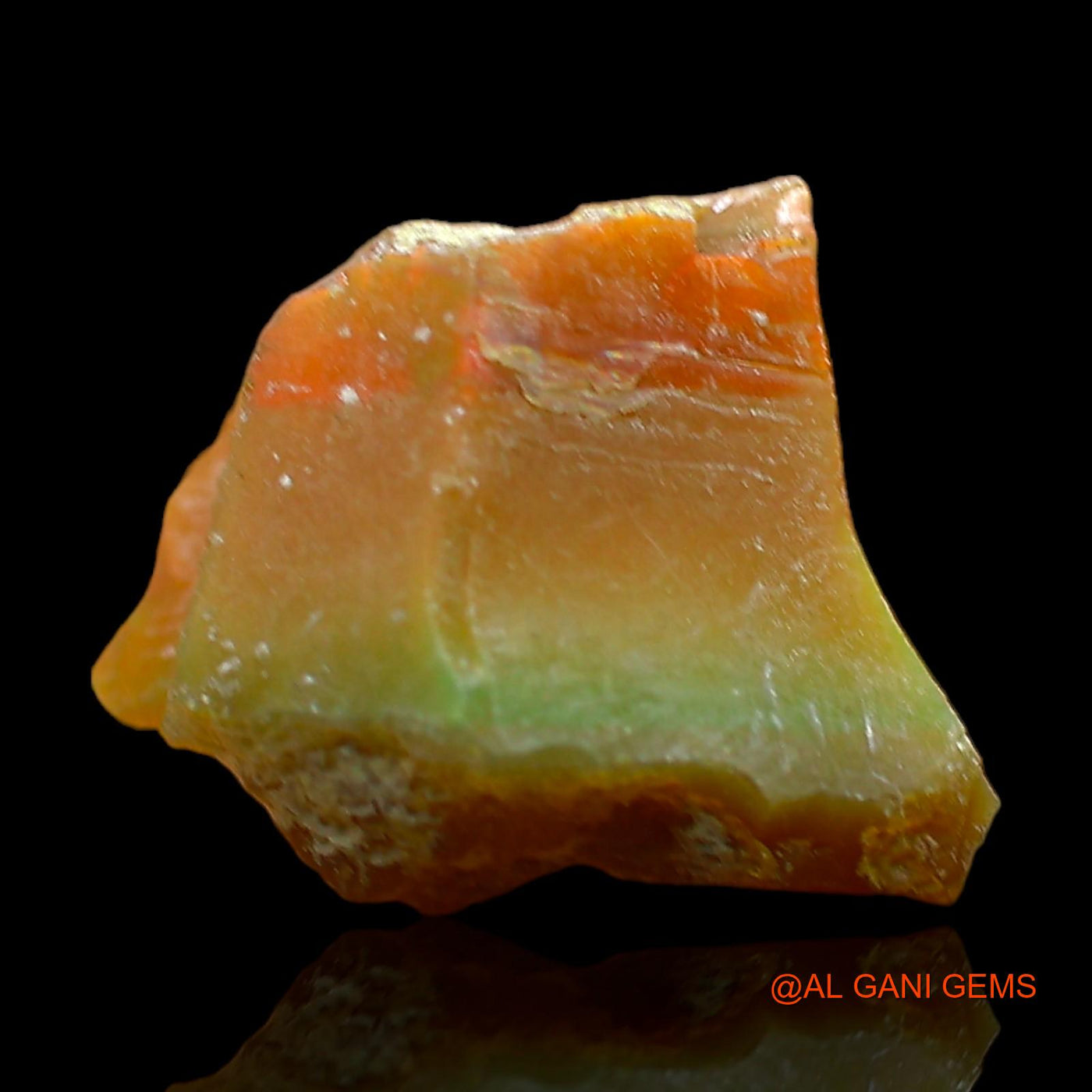 4.00 Cts Natural Ethiopian Fire Opal Loose Gemstone Fancy Rough 12x10x6 mm E-437