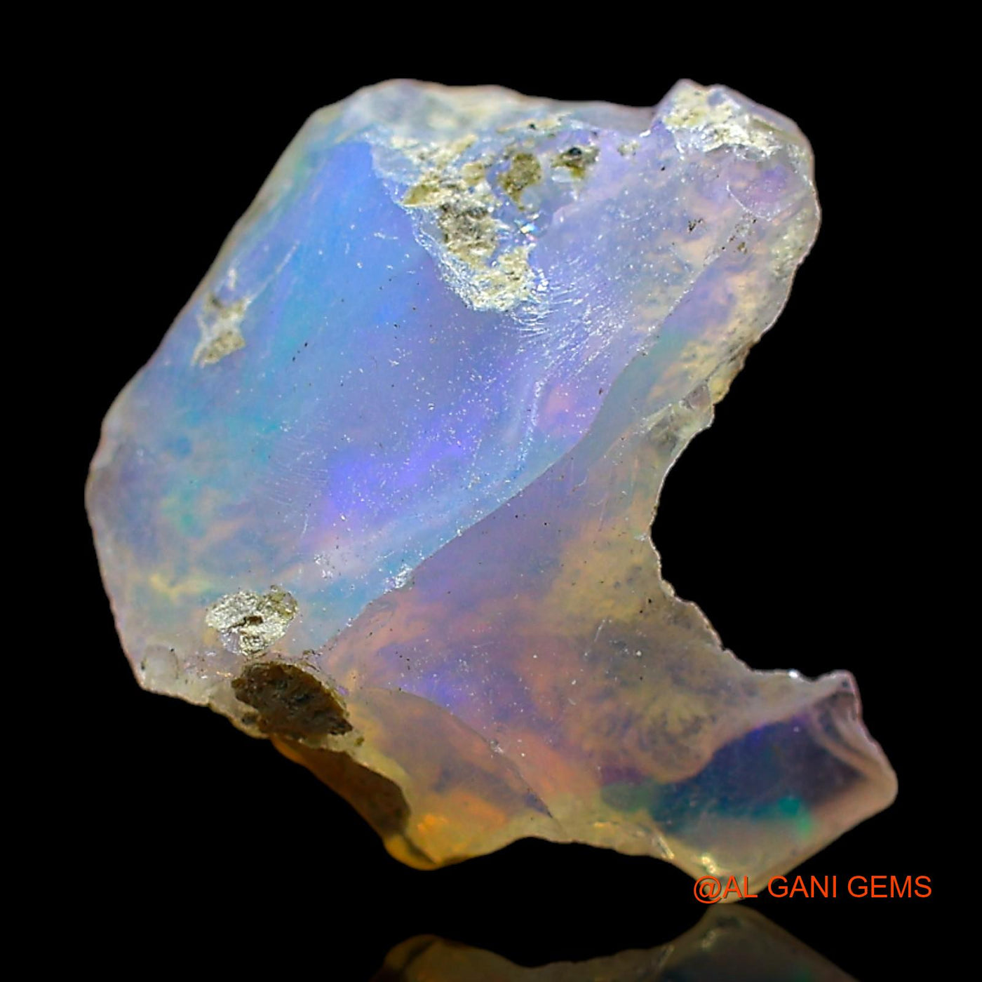 3.00 Cts Natural Ethiopian Fire Opal Loose Gemstone Fancy Rough 12x9x7 mm E-438