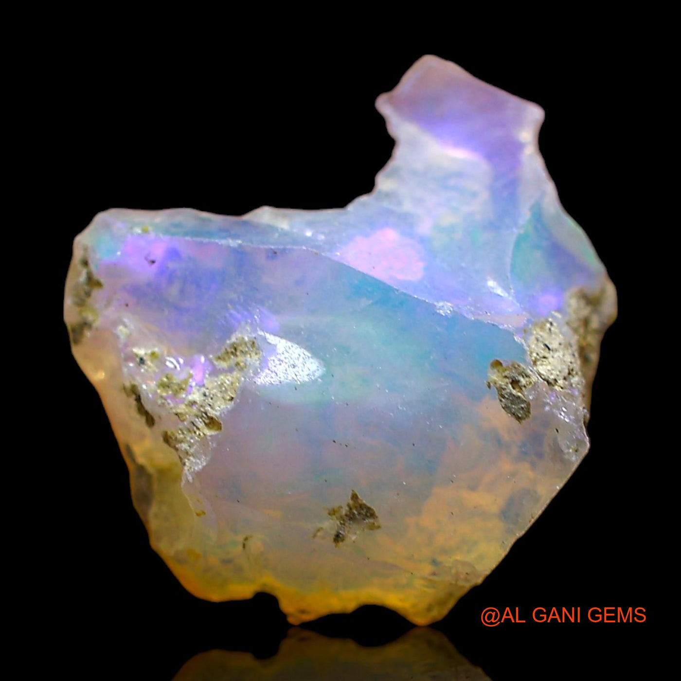 3.00 Cts Natural Ethiopian Fire Opal Loose Gemstone Fancy Rough 12x9x7 mm E-438