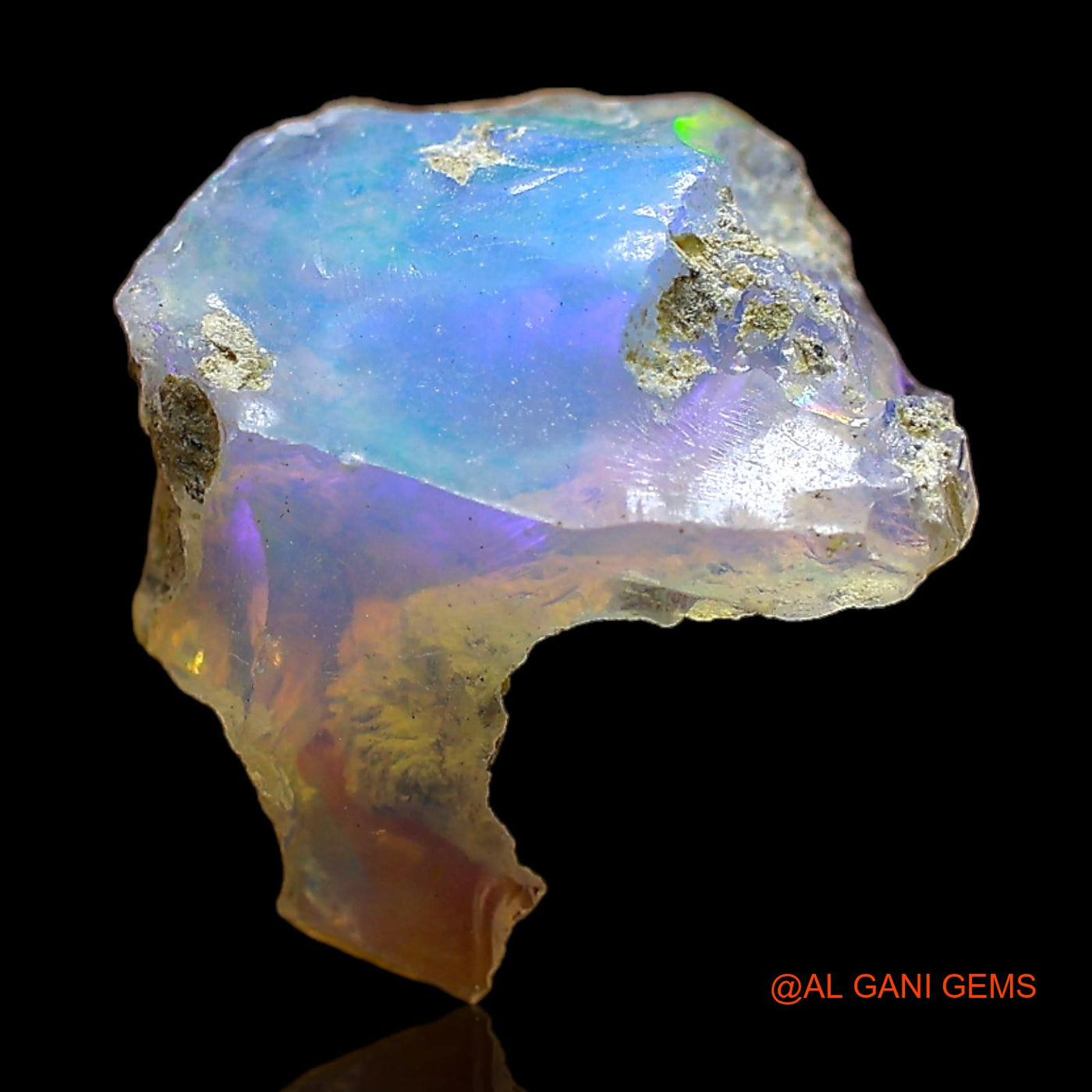 3.00 Cts Natural Ethiopian Fire Opal Loose Gemstone Fancy Rough 12x9x7 mm E-438