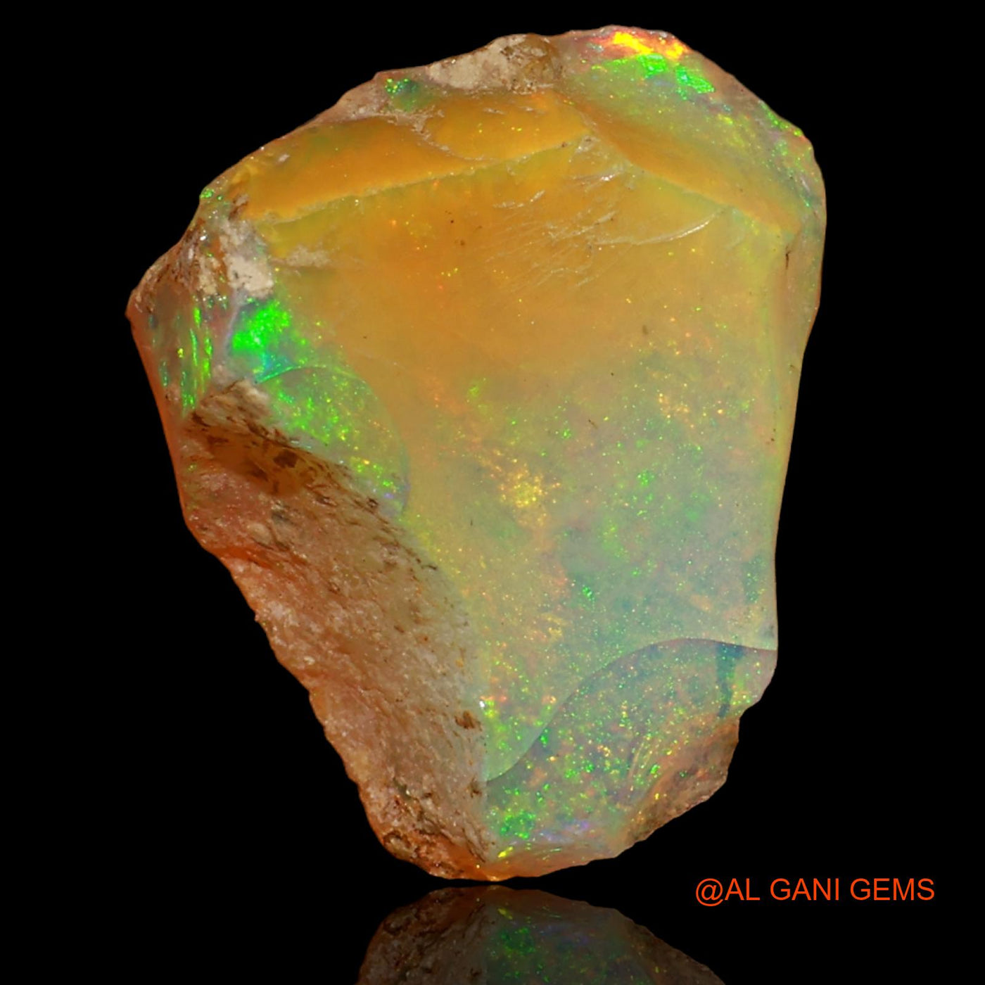 5.00 Cts Natural Ethiopian Fire Opal Loose Gemstone Fancy Rough 15x13x5 mm E-43