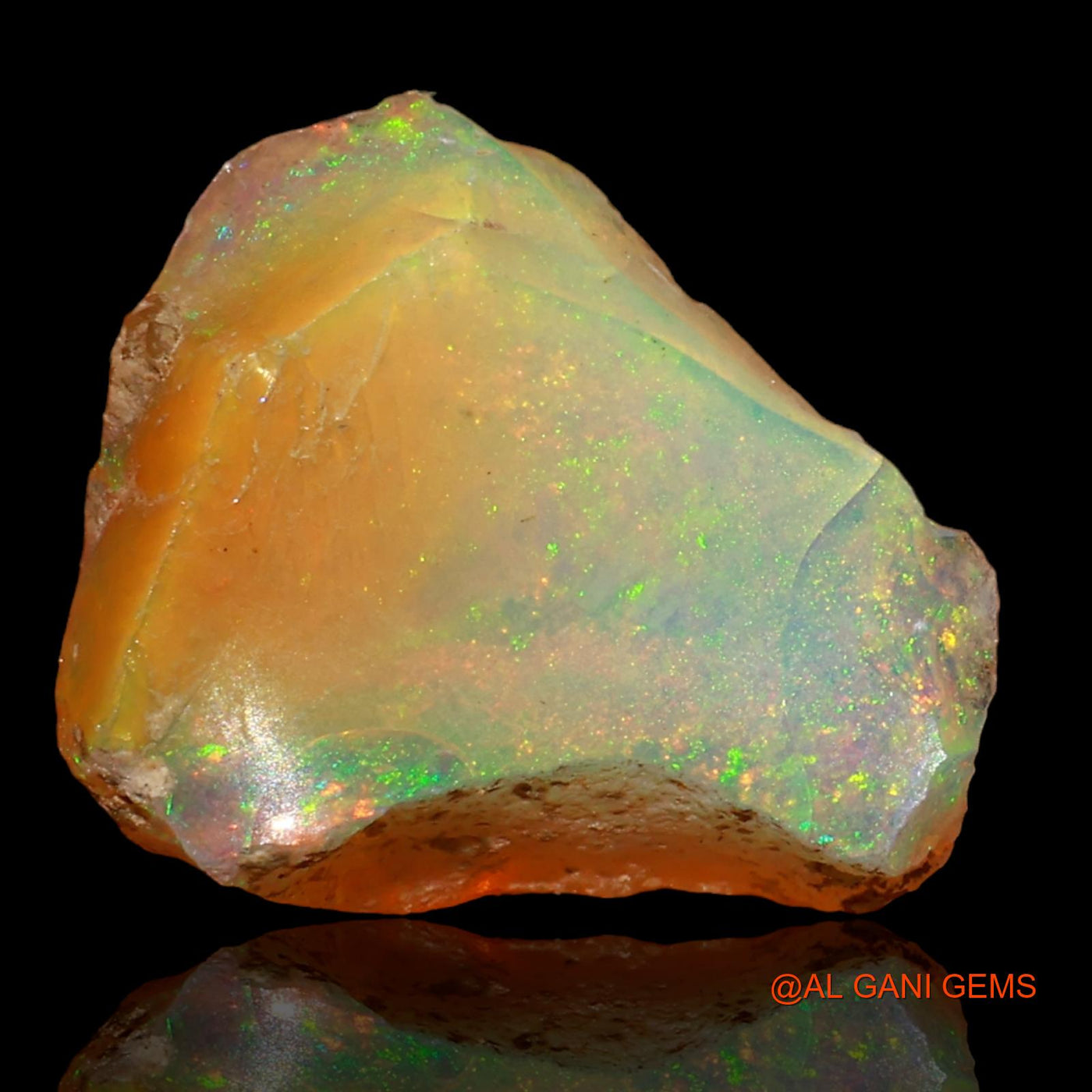 5.00 Cts Natural Ethiopian Fire Opal Loose Gemstone Fancy Rough 15x13x5 mm E-43