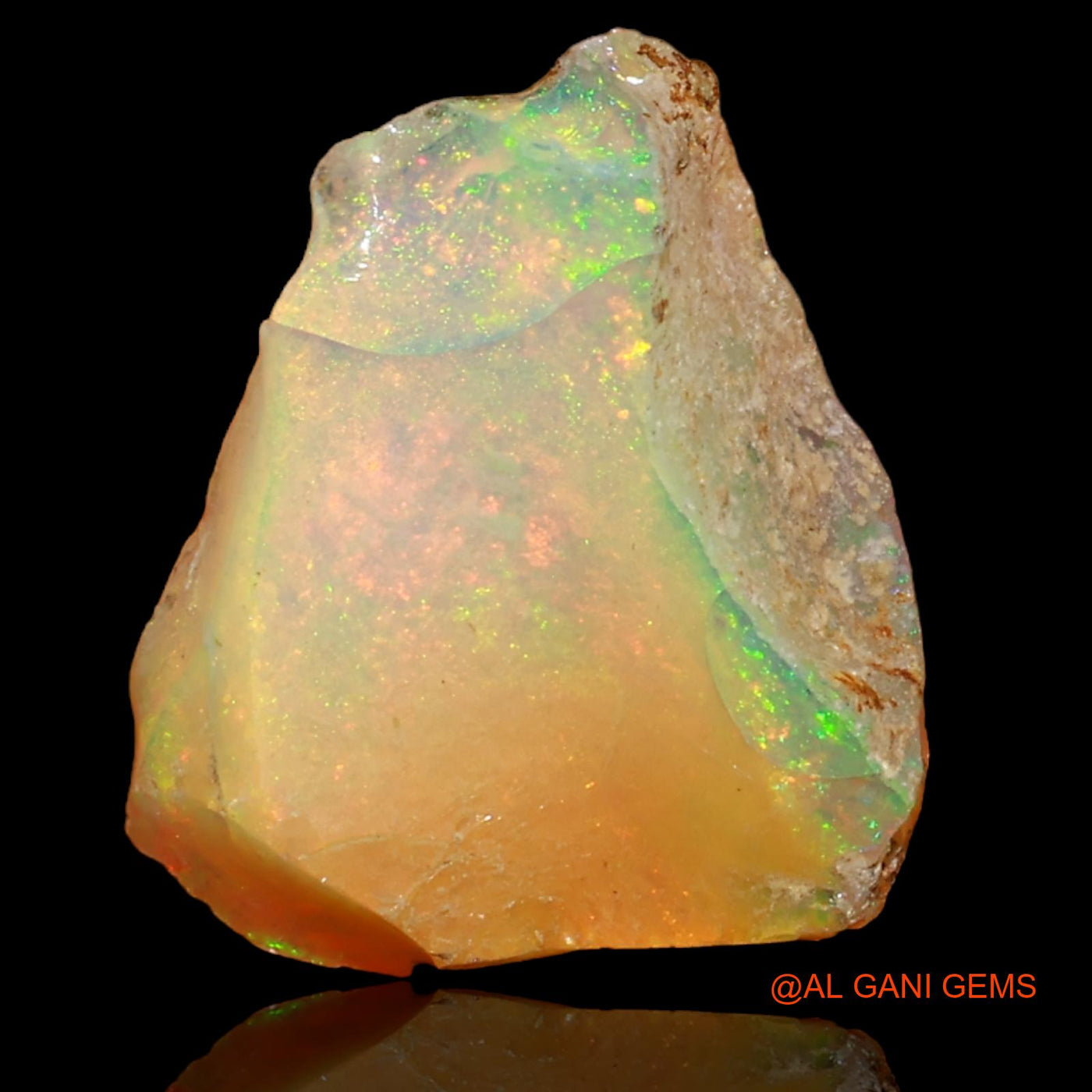 5.00 Cts Natural Ethiopian Fire Opal Loose Gemstone Fancy Rough 15x13x5 mm E-43