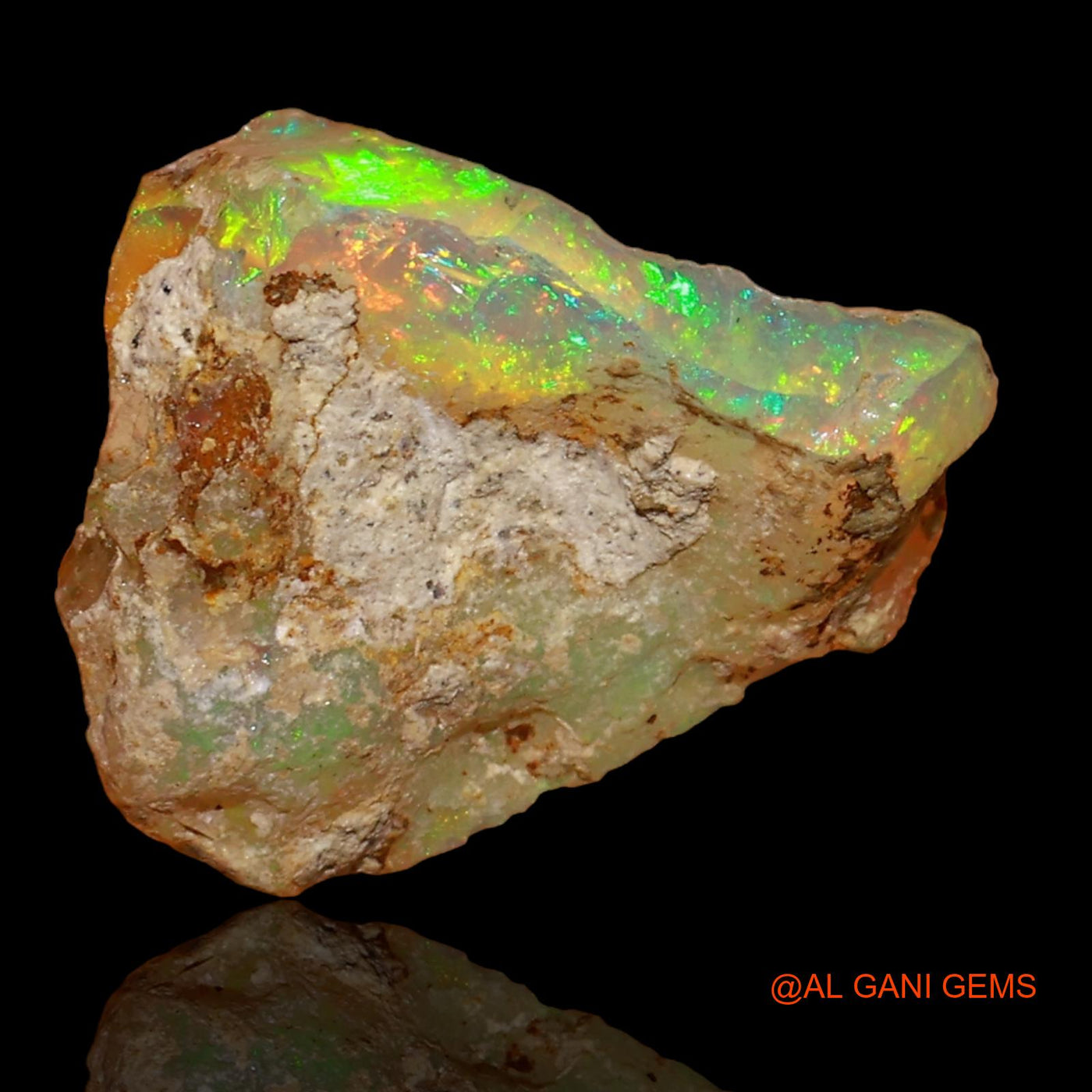 5.00 Cts Natural Ethiopian Fire Opal Loose Gemstone Fancy Rough 15x13x5 mm E-43