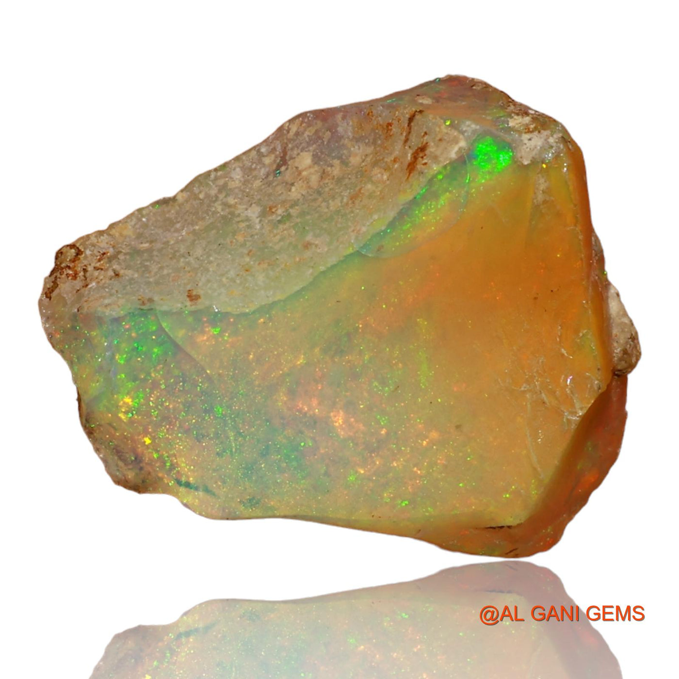 5.00 Cts Natural Ethiopian Fire Opal Loose Gemstone Fancy Rough 15x13x5 mm E-43