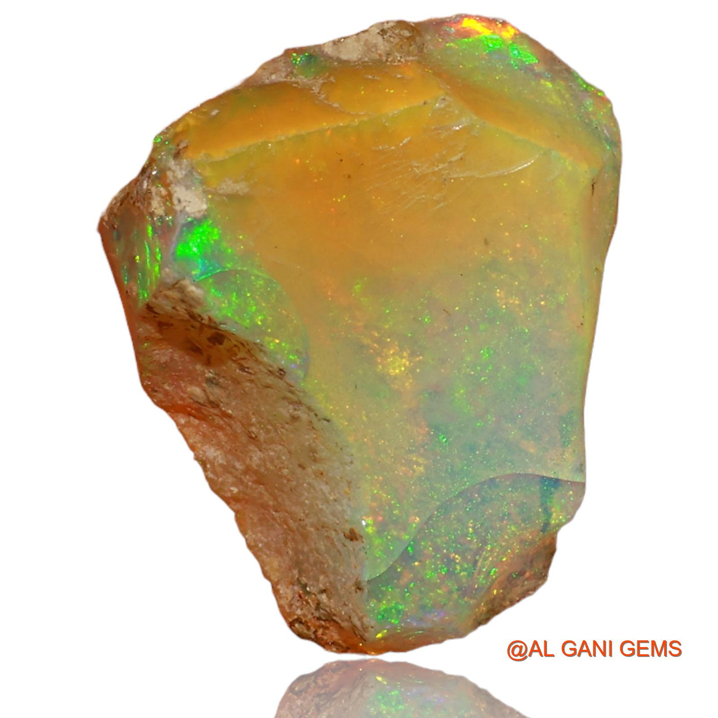 5.00 Cts Natural Ethiopian Fire Opal Loose Gemstone Fancy Rough 15x13x5 mm E-43