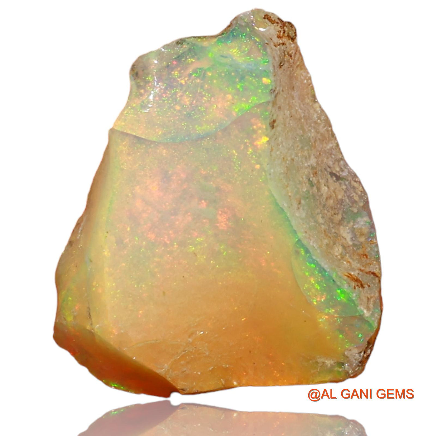 5.00 Cts Natural Ethiopian Fire Opal Loose Gemstone Fancy Rough 15x13x5 mm E-43