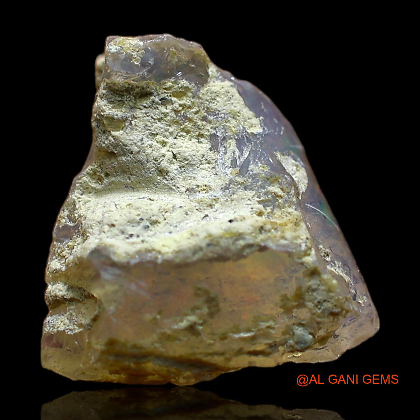 Natural Fire Opal Gemstone 3.00 Cts Loose Fancy Rough From Ethiopia 13x12x6 mm E-440