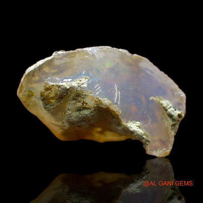 Natural Fire Opal Gemstone 3.00 Cts Loose Fancy Rough From Ethiopia 13x12x6 mm E-440