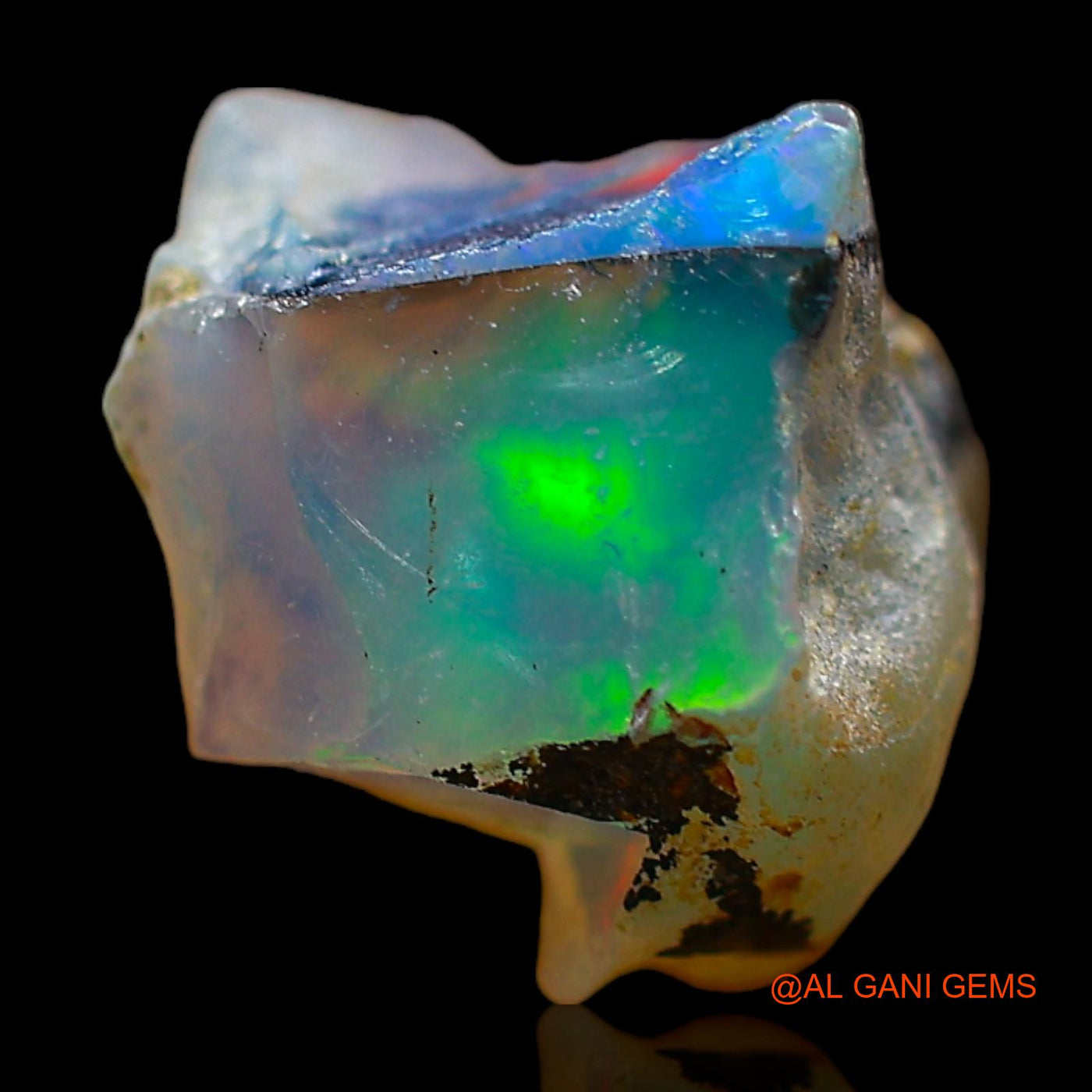 3.00 Cts Natural Ethiopian Fire Opal Loose Gemstone Fancy Rough 14x10x9 mm E-441
