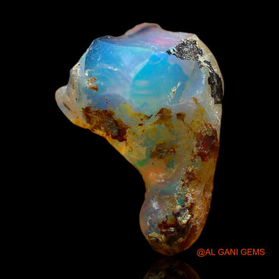 3.00 Cts Natural Ethiopian Fire Opal Loose Gemstone Fancy Rough 14x10x9 mm E-441
