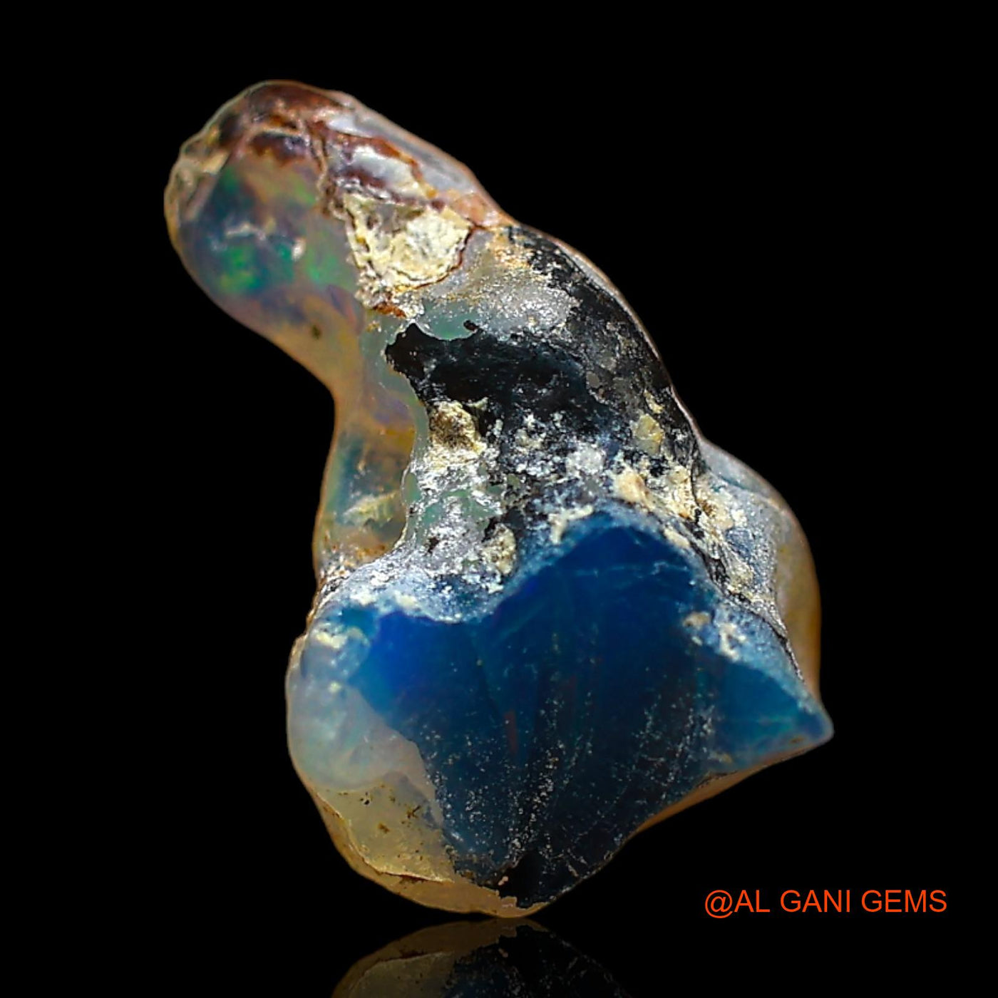 3.00 Cts Natural Ethiopian Fire Opal Loose Gemstone Fancy Rough 14x10x9 mm E-441