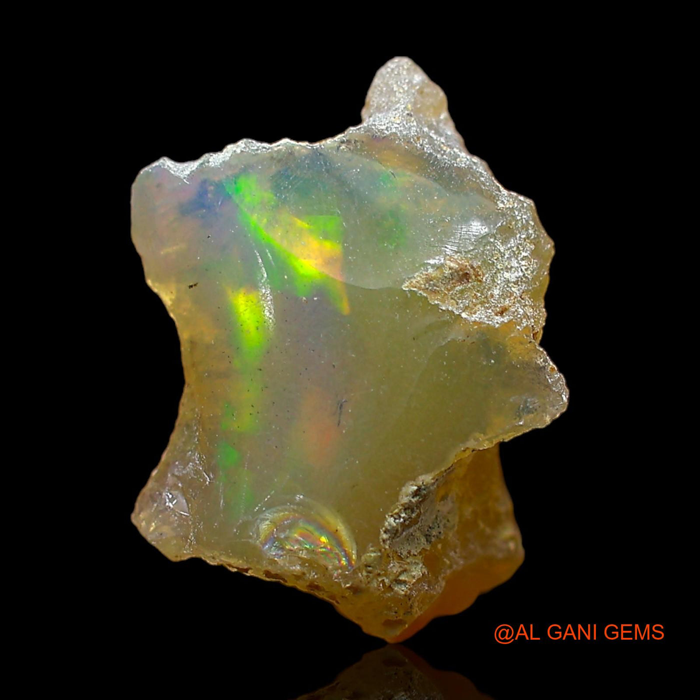 4.00 Cts Natural Ethiopian Fire Opal Loose Gemstone Fancy Rough 14x11x7 mm E-443