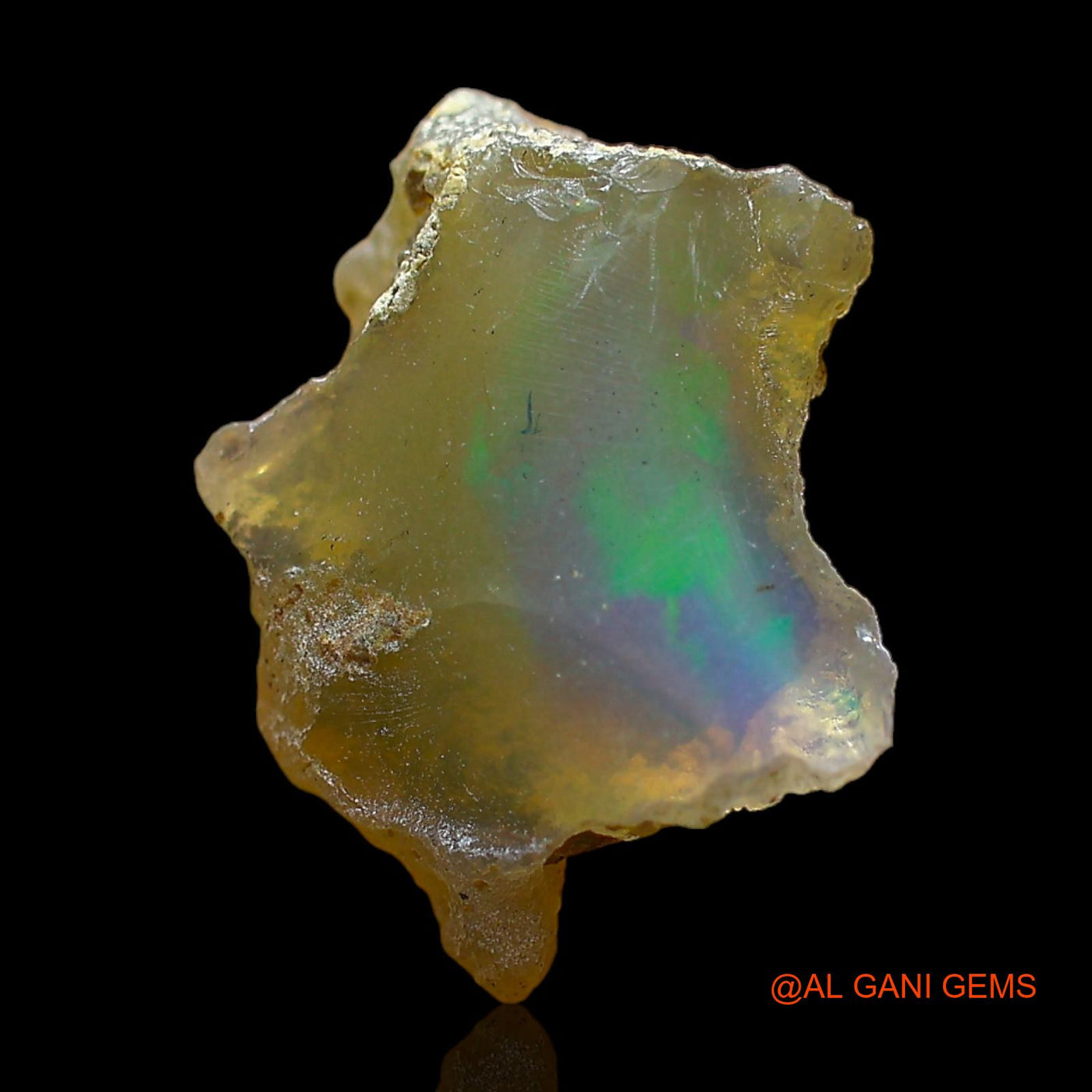 4.00 Cts Natural Ethiopian Fire Opal Loose Gemstone Fancy Rough 14x11x7 mm E-443