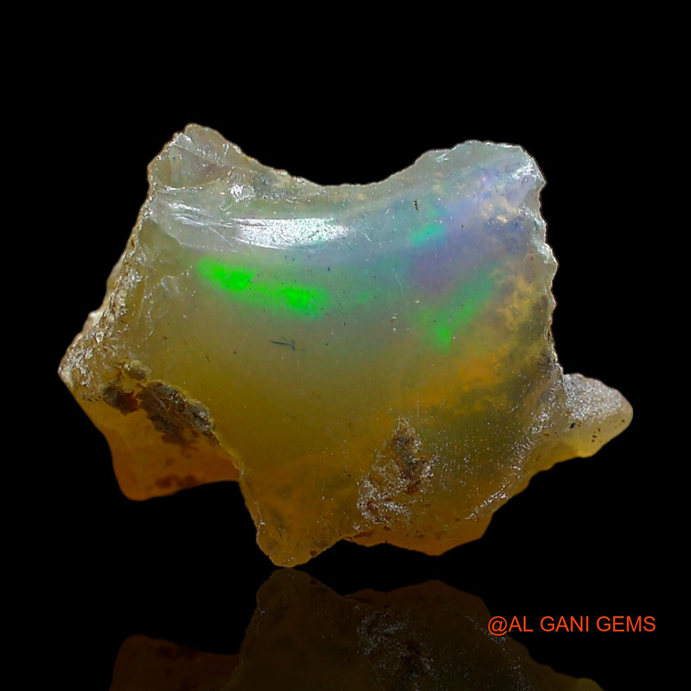 4.00 Cts Natural Ethiopian Fire Opal Loose Gemstone Fancy Rough 14x11x7 mm E-443