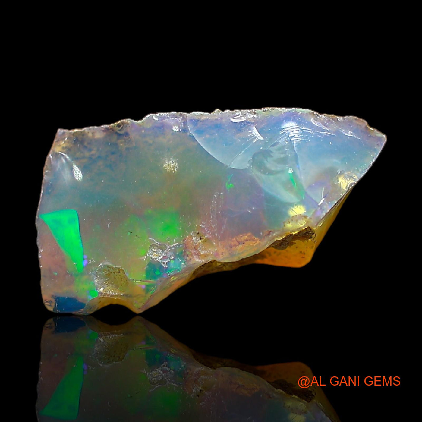 3.00 Cts Natural Ethiopian Fire Opal Loose Gemstone Fancy Rough 16x7x6 mm E-444
