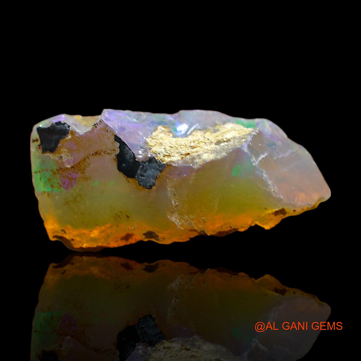 3.00 Cts Natural Ethiopian Fire Opal Loose Gemstone Fancy Rough 16x7x6 mm E-444