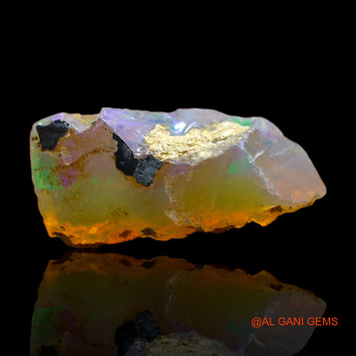 3.00 Cts Natural Ethiopian Fire Opal Loose Gemstone Fancy Rough 16x7x6 mm E-444